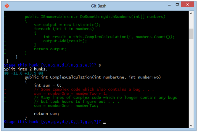 Git Quick Reference: Interactive Patch Staging with git add -p | John Atten